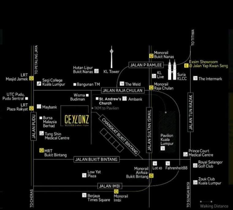 Pangsapuri Stylish Ceylonz Near Bukit Bintang 4pax